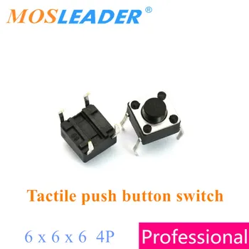 Mosleader 6x6x6 1000шт 4P Тактильный Кнопочный Микропереключатель Мгновенные DIP-переключатели, изготовленные в Китае, Распространенные и высококачественные