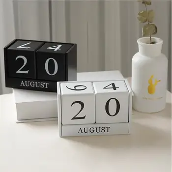 Nortic креативный ручной настольный календарь, офисный стол, деревянный календарь, украшения для дома, канцелярские принадлежности, подарок на день рождения для девочек