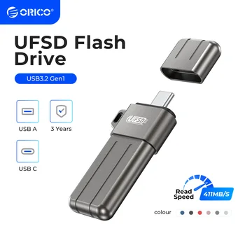 ORICO UFSD Цельнометаллический 512 ГБ USB Флэш-накопитель 411 МБ/с. Флеш-накопители 256 ГБ 128 ГБ 64 ГБ USB-накопитель Type C Флешки Memory Stick U Диск