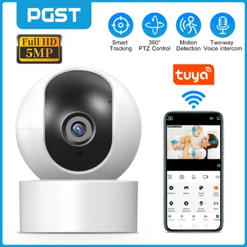 PGST IP-камера 1080P для Обнаружения человека В помещении, Камера Ночного Видения, Wifi, Радионяня, Камера для домашних Животных, Система Безопасности tuya, PG107