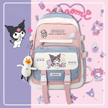 Sanrio Hello Kitty Kuromi My Melody Kulomi Школьная сумка Для маленьких девочек Большой Емкости, Повседневный Легкий Рюкзак, Сумки для подгузников для мамы