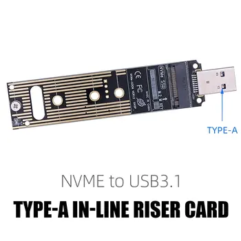 Адаптеры M.2 к USB 3,1 С Отверткой JMS583 SSD M.2 PCIE Adapter Raiser Card Для конвертера NVME 10 Гбит/с, коробка для жесткого диска