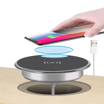 Быстрое беспроводное зарядное устройство для iPhone14 13 Pro Max Xiaomi HUAWEI, зарядное устройство для телефона, Мебель, офисный стол, встроенная зарядная панель