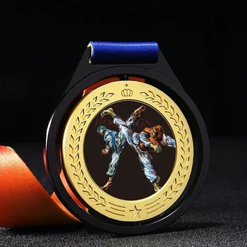 Вращающаяся медаль Медаль Чемпионата по боевым искусствам тхэквондо Саньда, включенная в список детских памятных медалей Соревнований