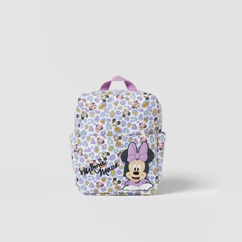 Детский рюкзак Disney Minnie для девочек с милым рисунком Микки Мауса, большая емкость для хранения книг, детская школьная сумка для детского сада