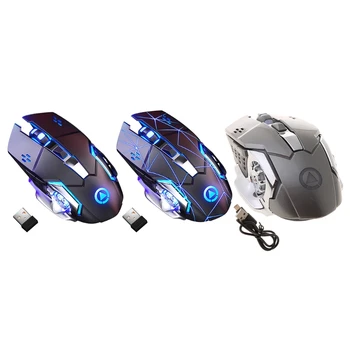 Игровые мыши Беспроводная перезаряжаемая RGB-мышь с разрешением 3200 точек на дюйм для игр со скоростью FPS