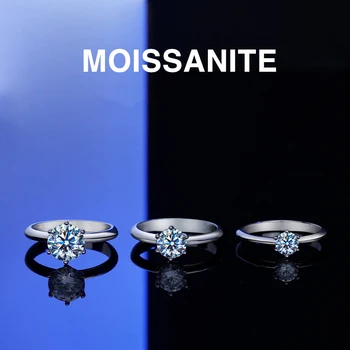 Кольца Fukai S925 из стерлингового серебра с муассанитом и бриллиантом 1 карат для женщин, оригинальные высококачественные классические свадебные принадлежности, женские ювелирные изделия