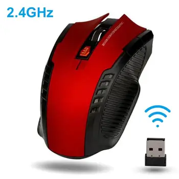 Компьютерная беспроводная мышь Bluetooth, Эргономичная 6 клавиш, 1600 точек на дюйм, беспроводная игровая мышь 2,4 ГГц, USB-приемник для ПК, ноутбука