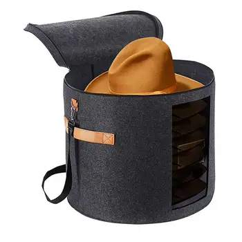 Коробка-органайзер для шляп Складной Большой Кейс для хранения шляп Портативный Контейнер для хранения шляп с пылезащитной крышкой Органайзер для шляп Большой емкости