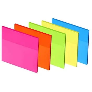 Милые стикеры, водонепроницаемые блокноты для заметок, самоклеящиеся блокноты 3 X 3 дюйма, 5 разных цветов, школьные канцелярские принадлежности
