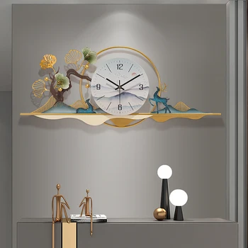 Настенные часы Большого размера для кухни, Бесплатная доставка, Металлические креативные Стильные Необычные настенные часы, Бесшумное роскошное украшение Horloge