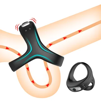 Новое Вибрирующее кольцо для члена, мужские кольца для пениса, задержка эякуляции, Массаж клитора, USB Перезаряжаемая секс-игрушка для мужчин, мастурбатор