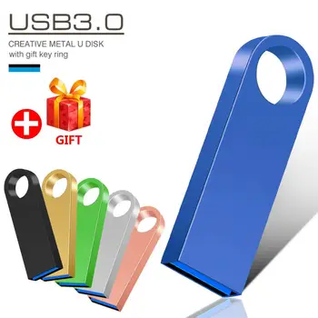 Новый красочный металлический USB Flash Drive3.0 высокоскоростной флеш-накопитель 128 ГБ 64 ГБ 32 ГБ 8 ГБ USB Memoria Stick3.0 Настройка логотипа Cle USB