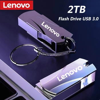 Портативный USB-накопитель Lenovo Metal 2TB USB Flash Drive 1TB Для мобильных компьютерных устройств хранения Данных С высокой скоростью записи Прямая Поставка