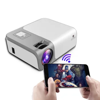 Портативный Мобильный проектор с беспроводным подключением на большие расстояния, Проектор 4K Mini