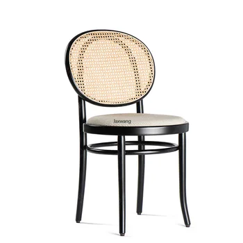 Простые Обеденные стулья из ротанга для Кухни из Ясеня, Современный обеденный стул из настоящего ротанга, Китайские Дизайнерские Стулья для домашней мебели
