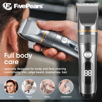 Профессиональная машинка для стрижки волос FivePears для мужчин, триммер для бороды, машинка для бритья, машинка для стрижки волос, триммер для бороды, триммер для волос