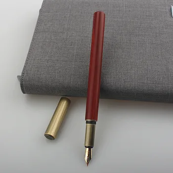 Роскошная металлическая авторучка 0,5 мм, старинные деревянные ручки для студентов, ручки для художественной Каллиграфии, Деловые подарки, Канцелярские принадлежности