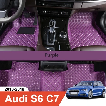 Специально Подобранный Автомобильный Коврик для Audi Audi S6 C7 2013 Аксессуары для Интерьера ЭКО Толстый Ковер На заказ для левого и правого привода
