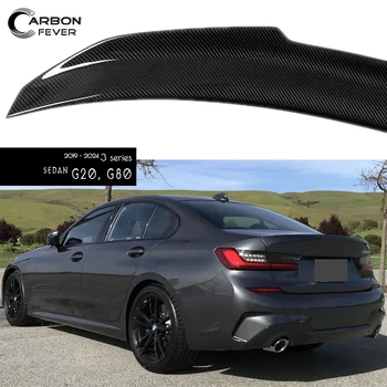 Спойлер из настоящего углеродного волокна (саржа 3*3,3 K), пригодный для BMW 2019 + Новый седан 3 серии (G20) и 2021 + M3 (G80)