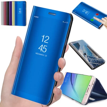 Умный Зеркальный Флип-Чехол Для Samsung Galaxy S8 S9 Plus S10 S10e S7 Edge S6 Note 9 8 J5 J7 2016 A6 A8 J4 J8 J6 2018 A5 2017 Чехол